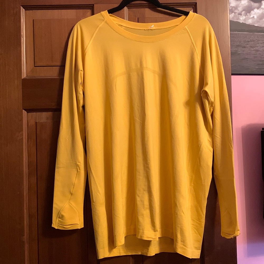 Yellow Lululemon long sleeve